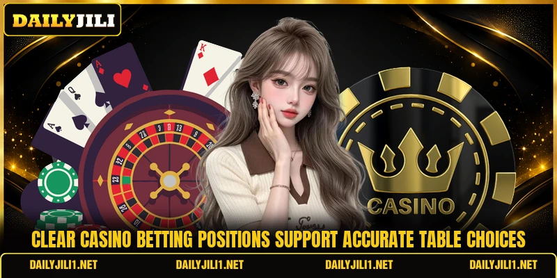 Clear casino betting positions support accurate table choices