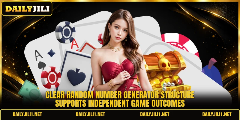 Clear random number generator structure supports independent game outcomes
