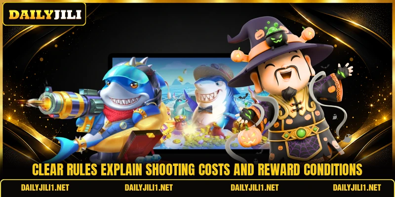 Clear rules explain shooting costs and reward conditions