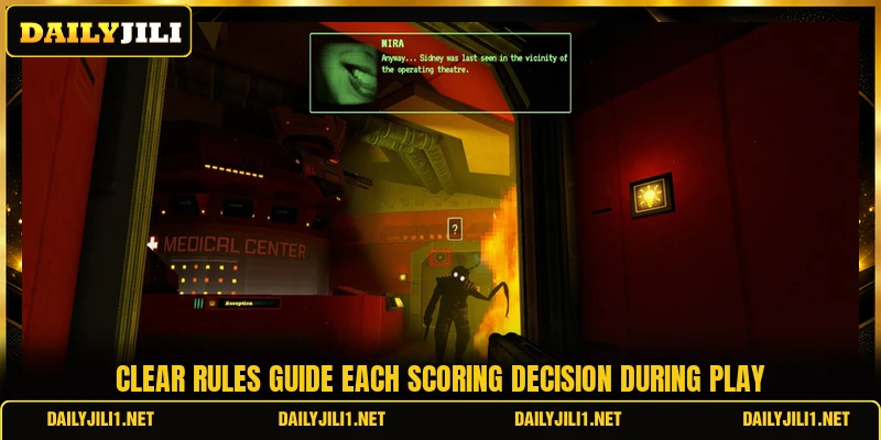 Clear rules guide each scoring decision during play