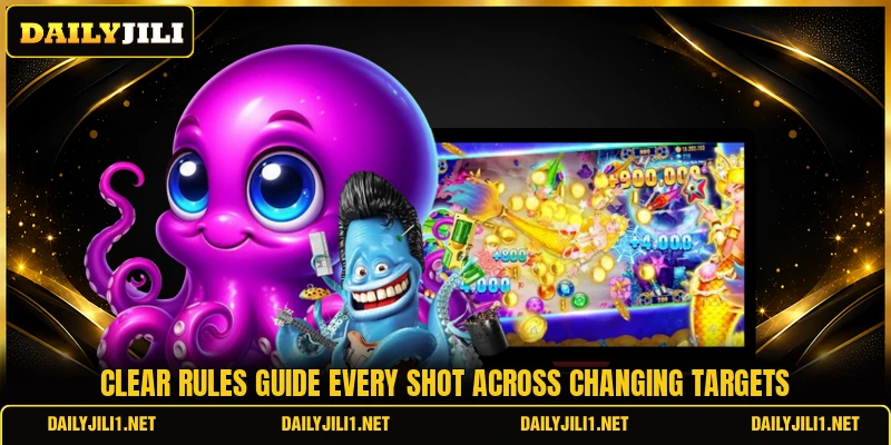 Clear rules guide every shot across changing targets