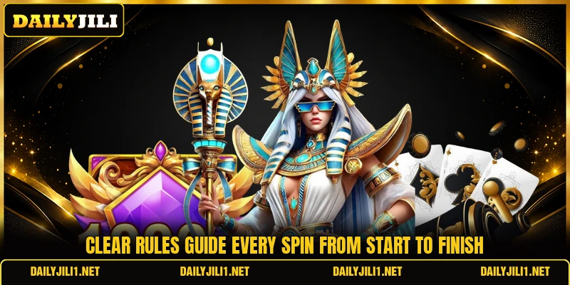 Clear rules guide every spin from start to finish