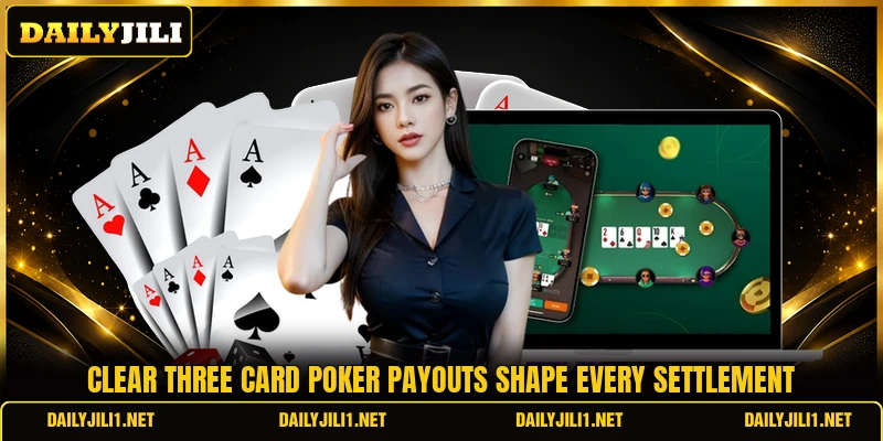 Clear three card poker payouts shape every settlement