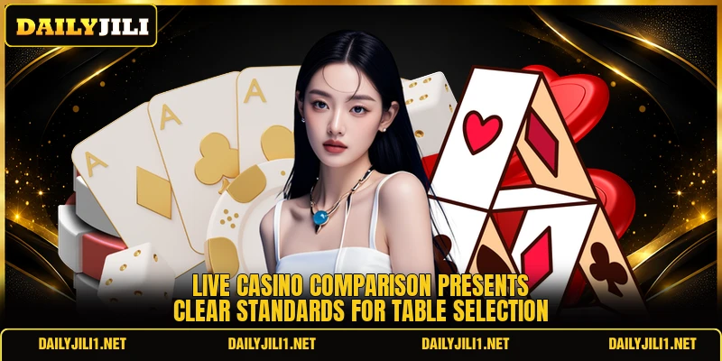 Live casino comparison presents clear standards for table selection