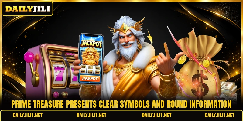 Prime Treasure presents clear symbols and round information