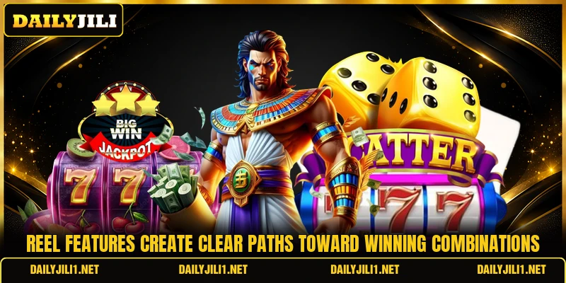 Reel features create clear paths toward winning combinations