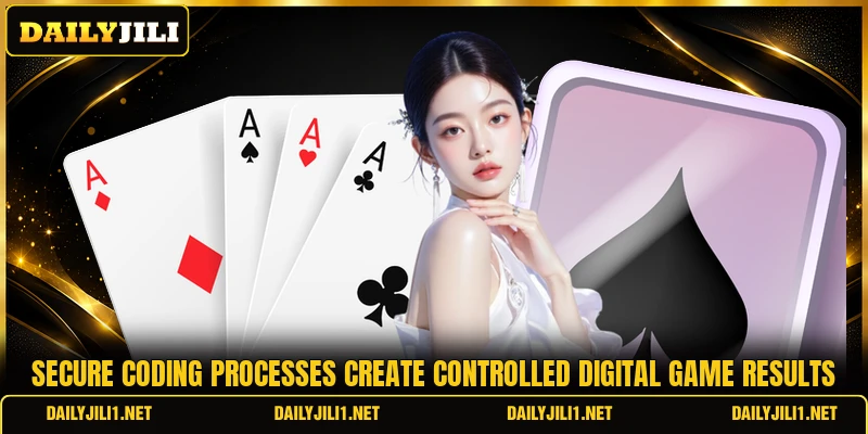Secure coding processes create controlled digital game results