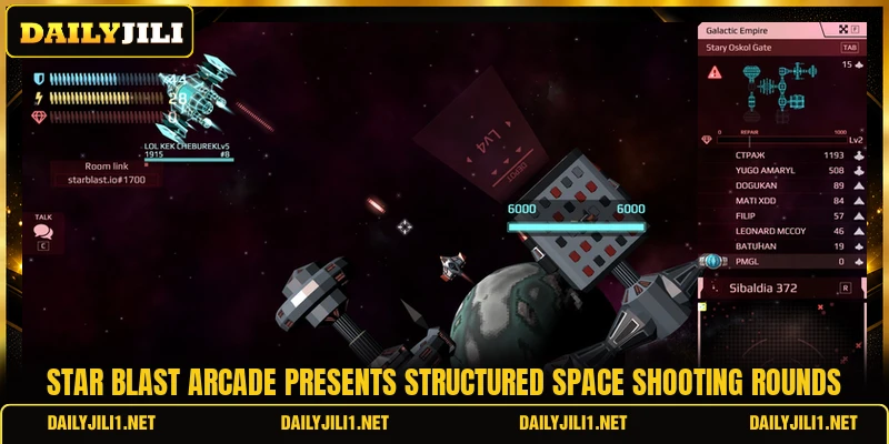 Star Blast Arcade presents structured space shooting rounds